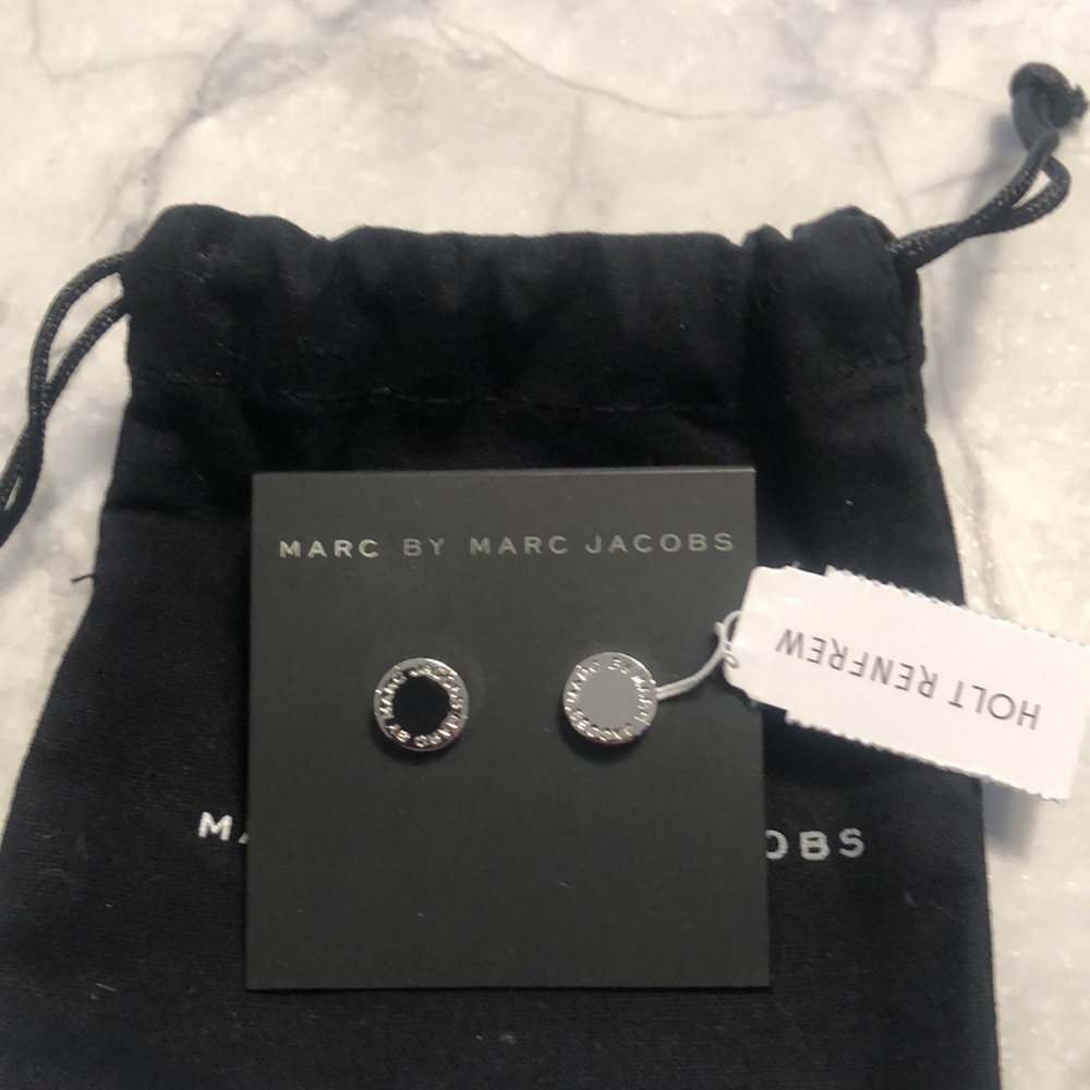 Marc by Marc jacobs silver round stud earrings